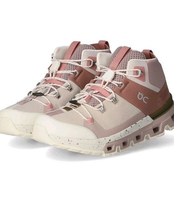 On Cloudtrax Hiking Boot Shoe Sneakers Rose Ivory 53.99054 Women s Size 9.5