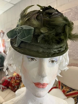 Feather Green Original Vintage Hats for Women for sale | eBay display picture 2