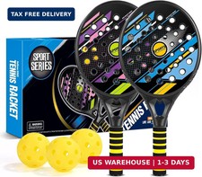 Kids Beach Pickle Ball Set - Waterproof Tennis Racket with Air Hole Beach Toys f