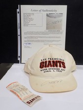 WILLIE MAYS HOF Signed Auto Giants 1997 Opening Day Baseball Cap Hat JSA 💎 LOA