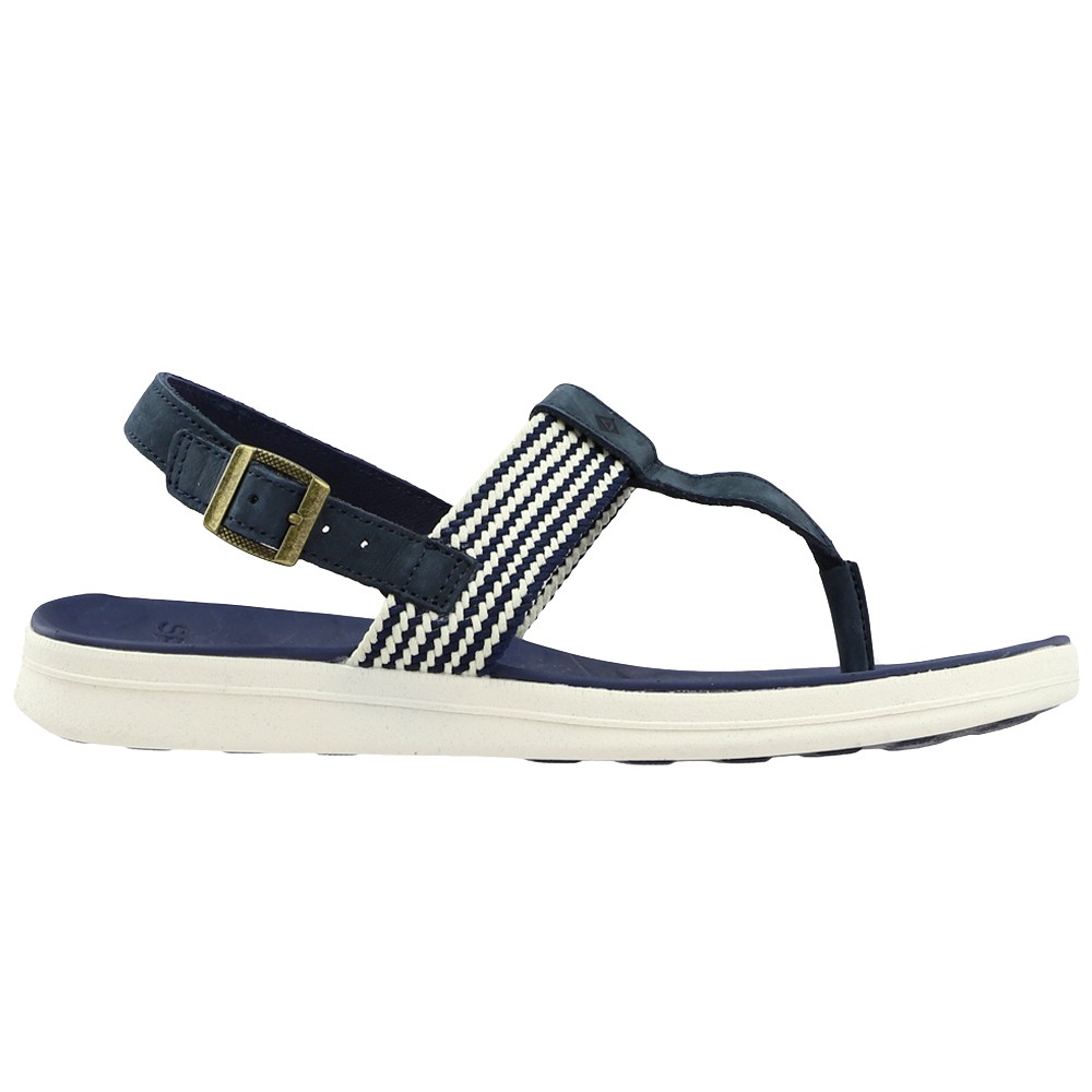 Sperry Adriatic TStrap  Womens Blue Casual Sandals STS84868