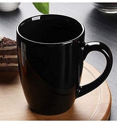12 Keramik Kaffee Chai Latte Tassen Schüsseln 310ml schwarz Teetassen groß Becher Set