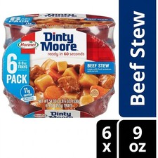 DINTY MOORE Beef Stew, Shelf-Stable, 12 Grams Protein, 9 oz Plastic Microwaveabl