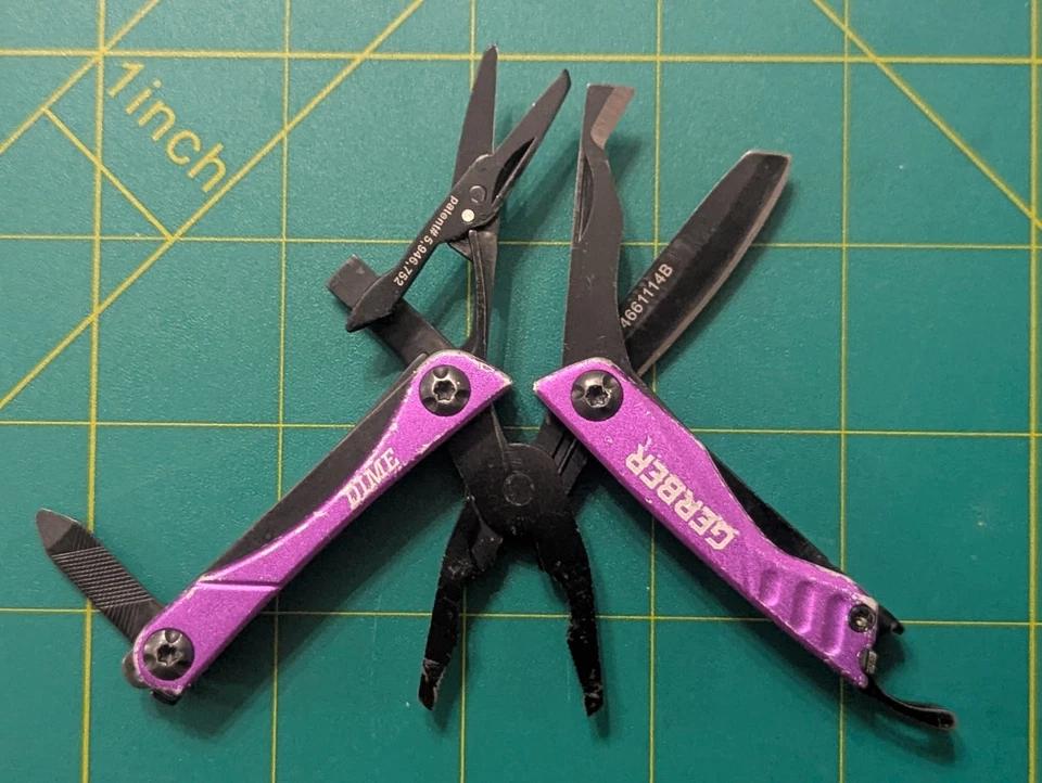 Gerber Dime фиолетовый мульти инструмент брелок EDC корабли быстро - Изображение 4 из 4