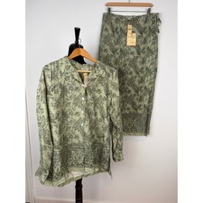 NWT Tommy Bahama Shirt Skirt Set Size L / 16 100 Silk Paisley Vintage Deadstock