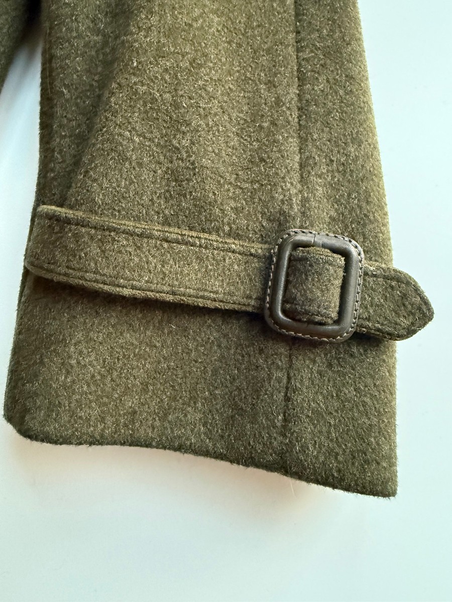 BURBERRY VINTAGE ORIGINAL LODEN GREEN WOOL COAT - SZ.6 | eBay