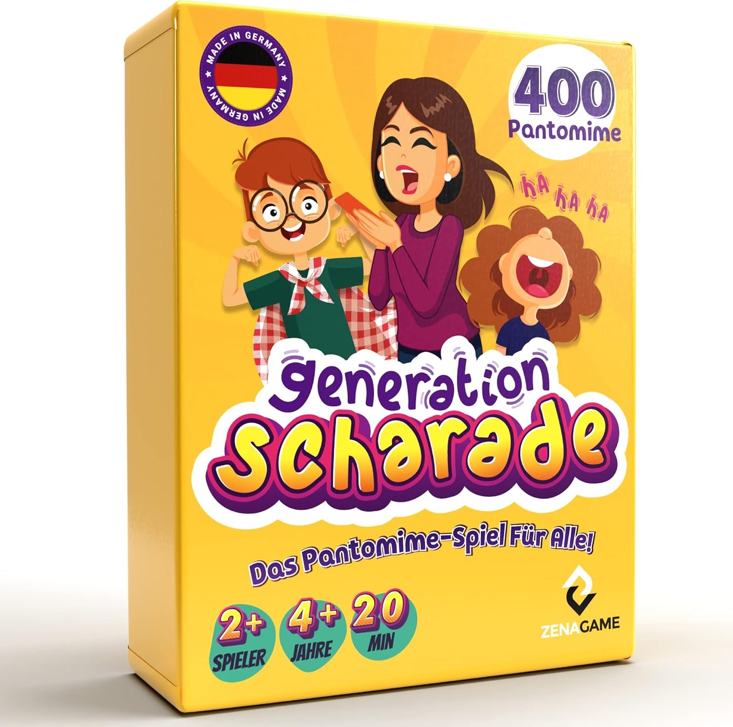 ZENAGAME Generation Scharade Familien Spiele - Scharade Spiel Kinder -