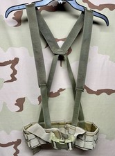 Custom US Army LBE / Pistol Belt / Suspenders - Large
