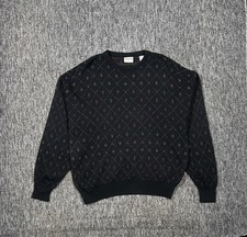 True Vintage Jumper Crazy Funky Argyle Pattern 80s/90s Chunky Knit Jumper (L)