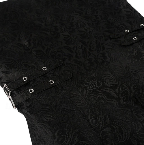 Men’s Gothic Steampunk Tailcoat Jacket & Shirt Vampire Costume Fancy Dress | L - Afbeelding 15 van 16
