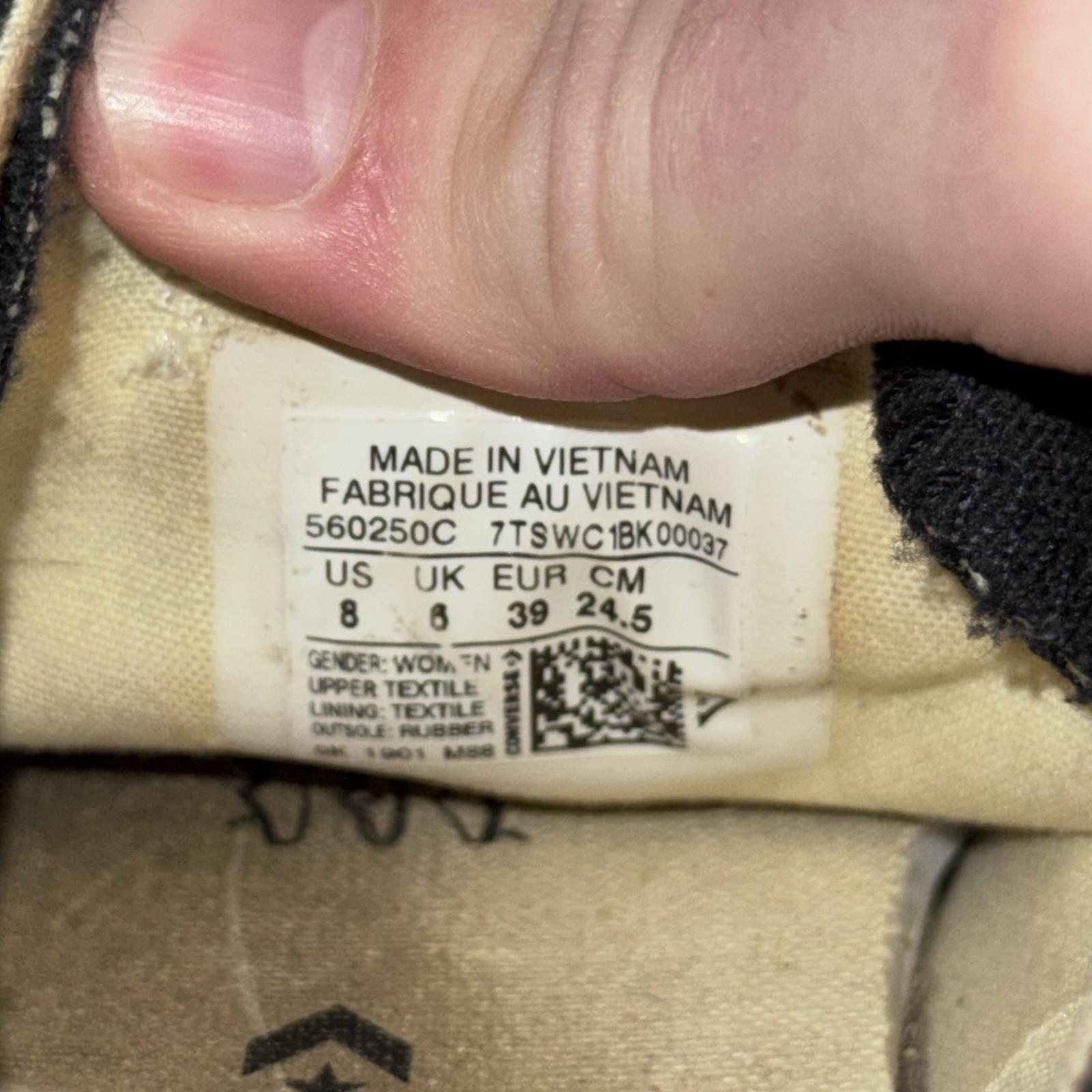 Converse Chuck Taylor All Star Lift Platform Leather Ox Black White Shoe Size 8 thumbnail 8