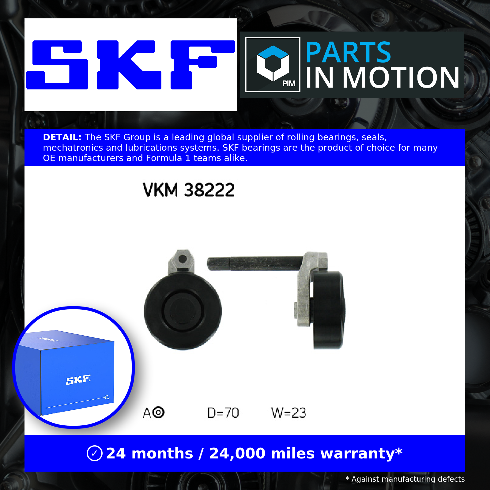 Aux Belt Tensioner VKM38222 SKF Drive V-Ribbed 64552354036 Quality Guaranteed - Image 4