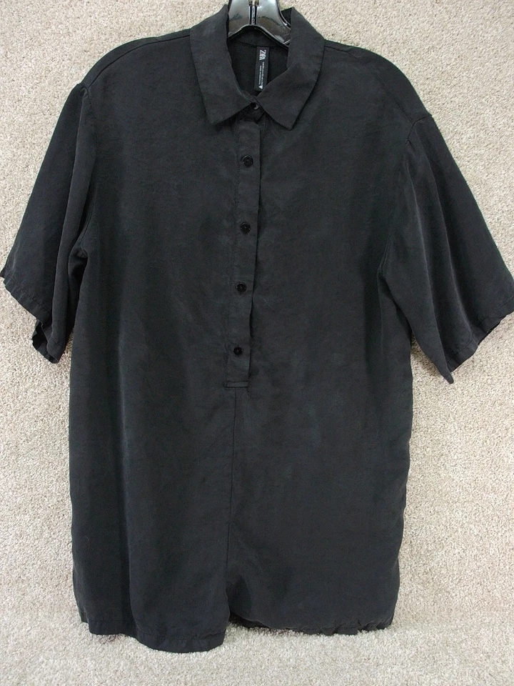 Mameluco negro manga corta ZARA para mujer talla XS defecto menor (ver foto por defecto) Foto 3 de 4