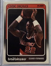 Clyde Drexler 1988-89 Fleer Basketball Card #92 Portland Trailblazers HOF