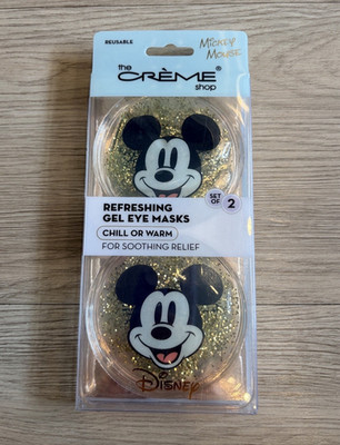 The Crème Shop Mickey Mouse Gel Under-Eye Masks Soothing Reusable Set of 2