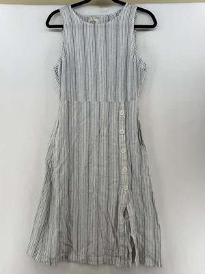 Marine Layer Tenley Skirt Midi Dress Moonlight Stripe Sz S Keyhole Back Buttons