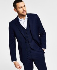  480 Tommy Hilfiger Men's Navy Modern Fit Sport Coat 40 L yfe1826b