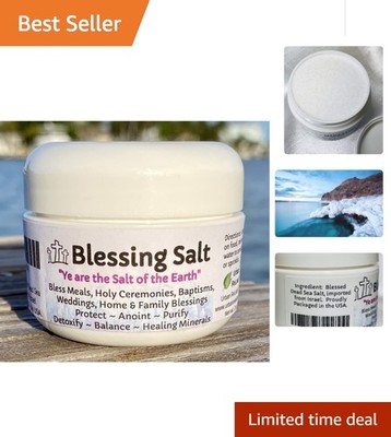 2 oz Blessed Dead Sea Salt - Elevate Holy Ceremonies & Family Blessings
