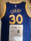 Golden State Warriors Stephen Curry Autographed Basketball Adidas Jersey BAS Coa
