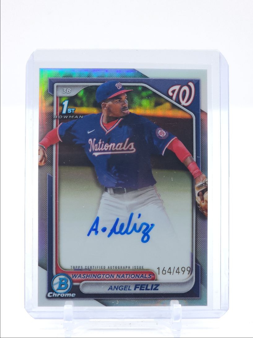 ANGEL FELIZ 2024 BOWMAN CHROME 1ST AUTOGRAPH REFRACTOR AUTO /499 Q3249