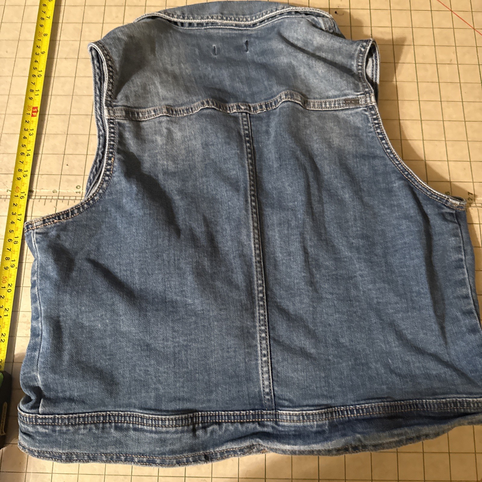 Prana Women's Denim Vest Sleeveless Jean Jacket Blue Medium Wash Size Medium image 7
