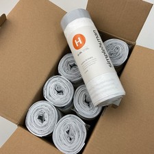 simplehuman Custom Fit Liners Trash Bags Size H, 30-35L - 8 PACK, 30 Liners/roll