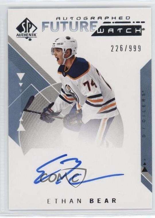 2018-19 SP Authentic Auto Future Watch 226/999 Ethan Bear #166 Auto 0s55