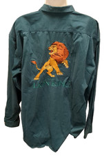 Lion King Simba Mufasa, Disney Store, Embroidered Shirt Men"s size Large