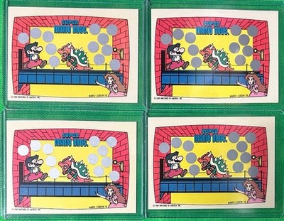 1989 Topps Nintendo Super Mario Bros Scratch-Off Screen 10 Bowser Peach NM Lotx4