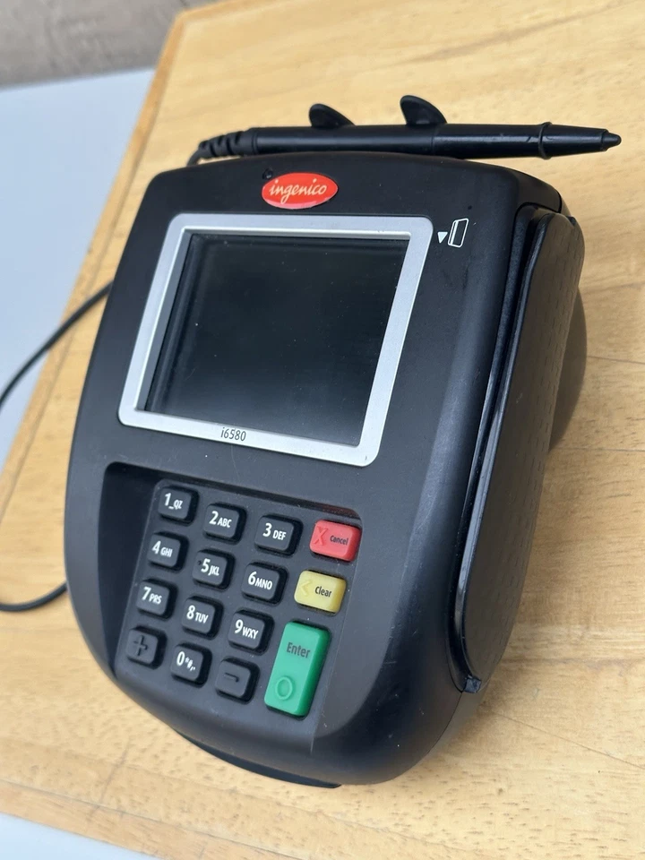 Ingenico i6580 POS Credit Card Terminal with Stylus No AC Adapter Not Tested - Image 3 of 4