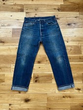 Levi's 501 36x30 Indigo Straight Denim Jeans Made in USA Vintage 90s