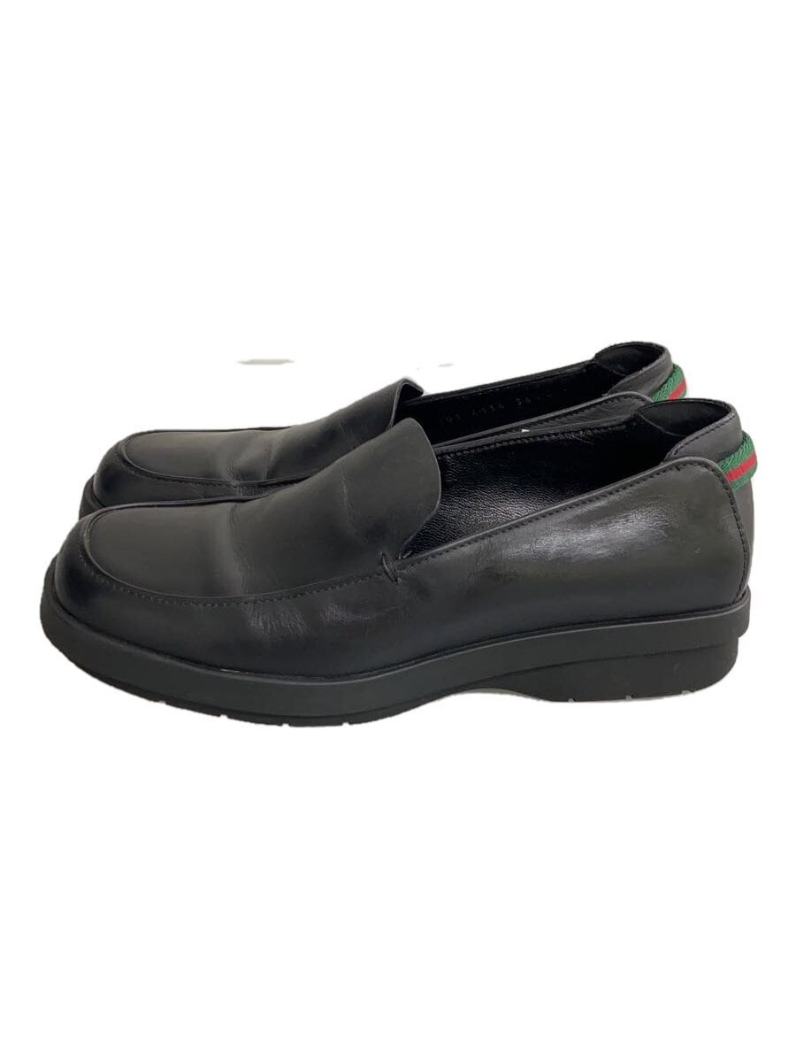 GUCCI Sherry Line Black Leather Loafers Size 36.5