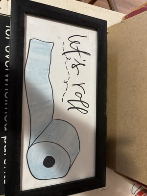 Bathroom Toilet Paper Let s Roll Sign