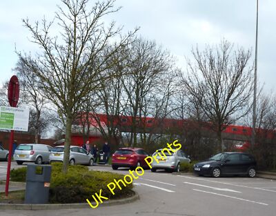 Foto 12x8 M6: Bäume an Sanbach Tankstelle Sandbach um 2015