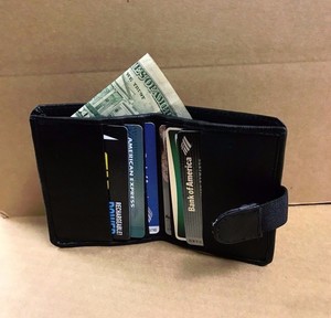 Men's / Women's Genuine Leather Money &amp; Wallet ID Card holder Bifold