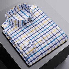 Mens Dress Oxford Shirts Formal Business Long Sleeves Cotton Casual Shirts Tops