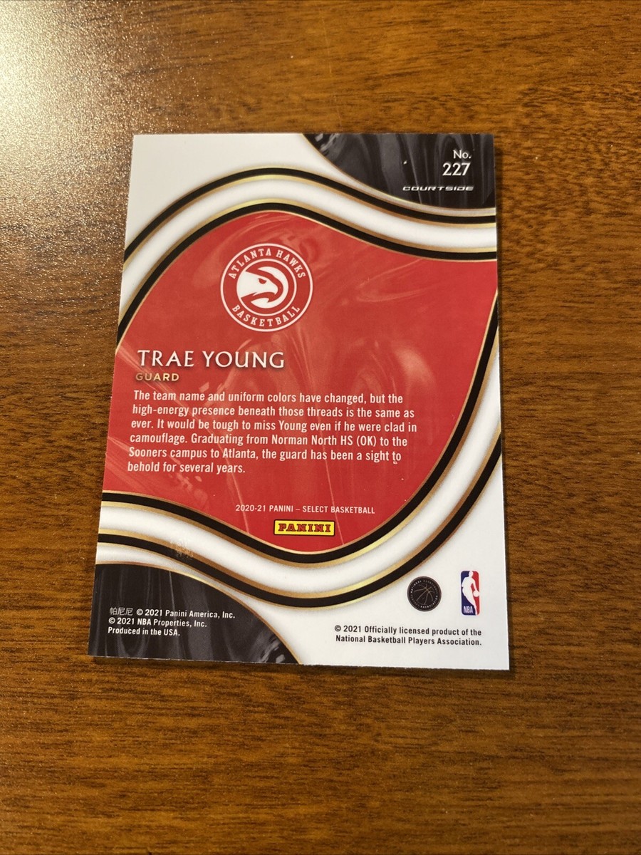 2020-21 Panini Select Trae Young Courtside #227 Atlanta Hawks Blue