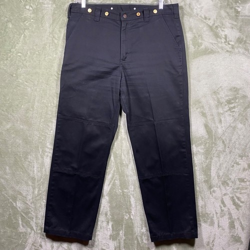 Carhartt B316 BLK Herren 38x30 Blend Twill Hosenträger Knöpfe verstärktes Knie