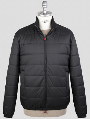 NEW KITON BLACK PL COAT US 44 - EU 54 KCZ31