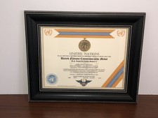 U.N. ANGOLA VERIFICATION MISSION-2 COMMEMORATIVE MEDAL CERTIFICATE~Type 1