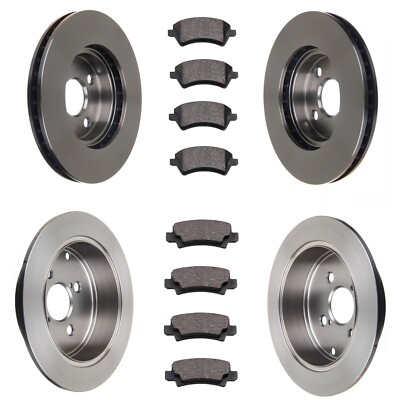 Bremsscheiben + Bremsbeläge VORNE + HINTEN für Kia Sorento 2 II XM 2WD 4WD