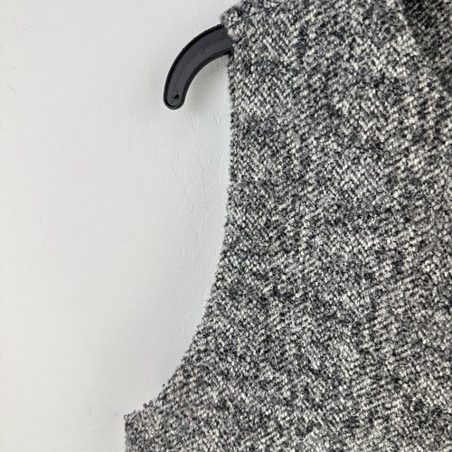 Massimo Dutti Sweater Vest Womens Small Gray White Wool Blend Cardigan Crew Neck - Picture 3 of 9