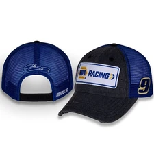 CHECKERED FLAG SPORTS Chase Elliott #9 NAPA Distressed Patch NASCAR  Hat J7309