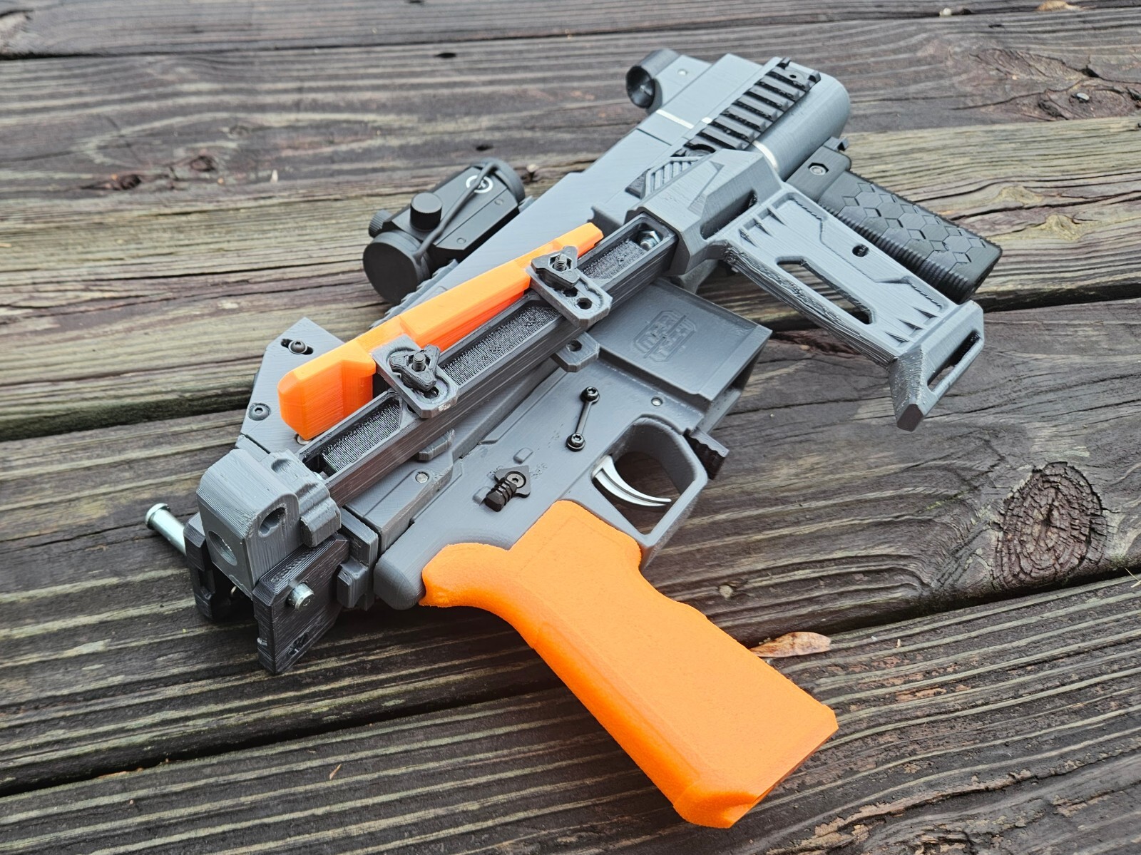 DUPLEX Folding Stock/Pistol Brace System. Adjustable Cheek Riser