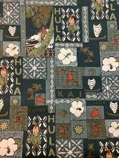 Hawaiian Print Cotton Fabric by the Yard