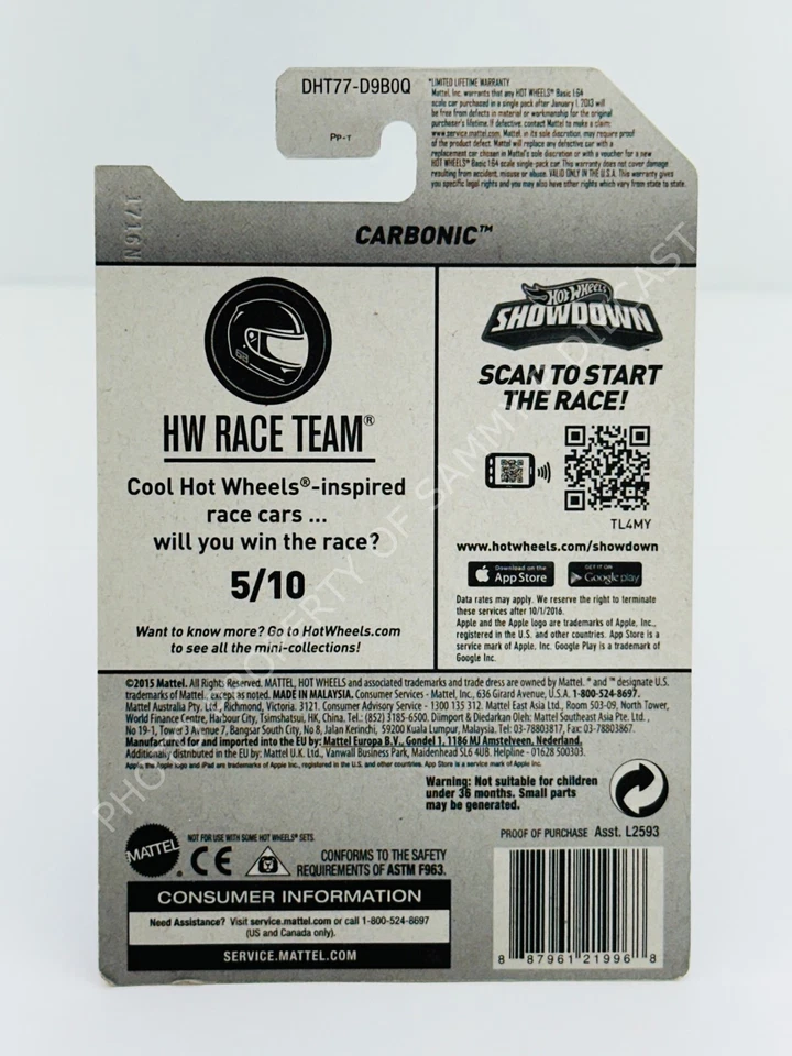 Hot Wheels 2016 Super Treasure Hunt carbónico ¡Nuevo en ampolla!!! Foto 2 de 2