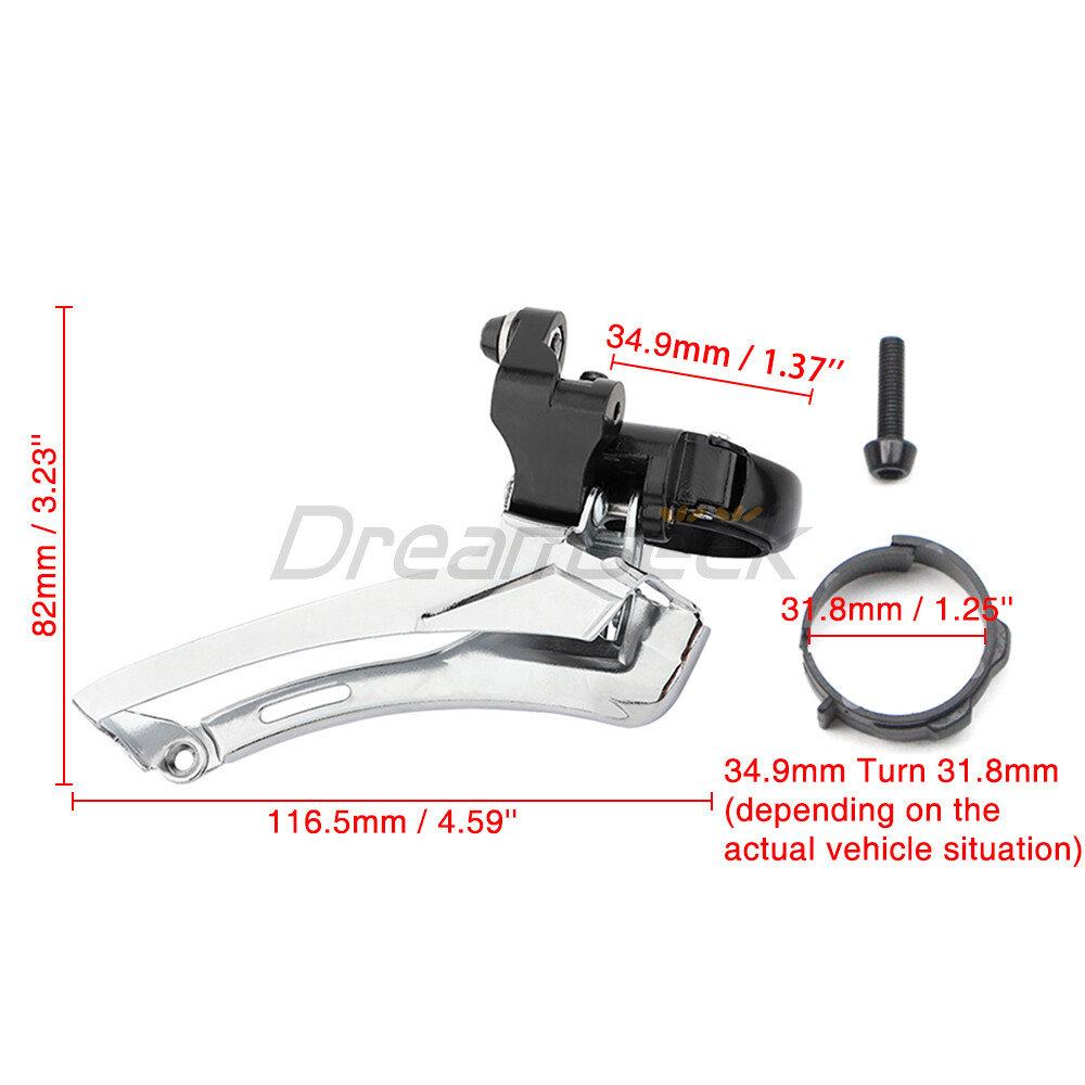 Bicycle Front Derailleur for 7/8/9/10/11 Speed Road Bike 31.8/34.9mm Band Clamp