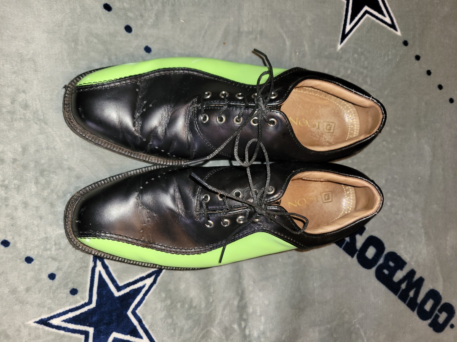 CUSTOM FootJoy MyJoys Icon Black & Lime Green Golf Shoes Mens 9.5 eBay