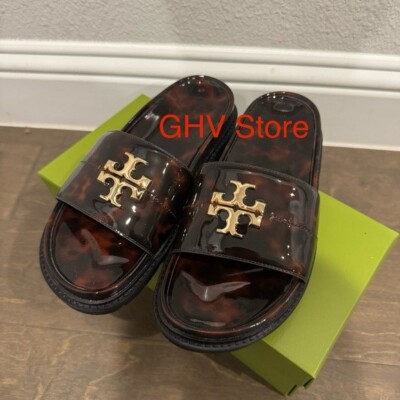 NIB Tory Burch Everly Anatomic Lug Nappa Leather Slide Sandal Limit time Special
