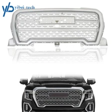 Fit For 2019 2020 2021 GMC Sierra 1500 Front Bumper Plastic Grill Silver Grille